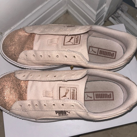 Puma Basket Pink Glitter Women’s Shoes, comes with laces - Picture 4 of 5
